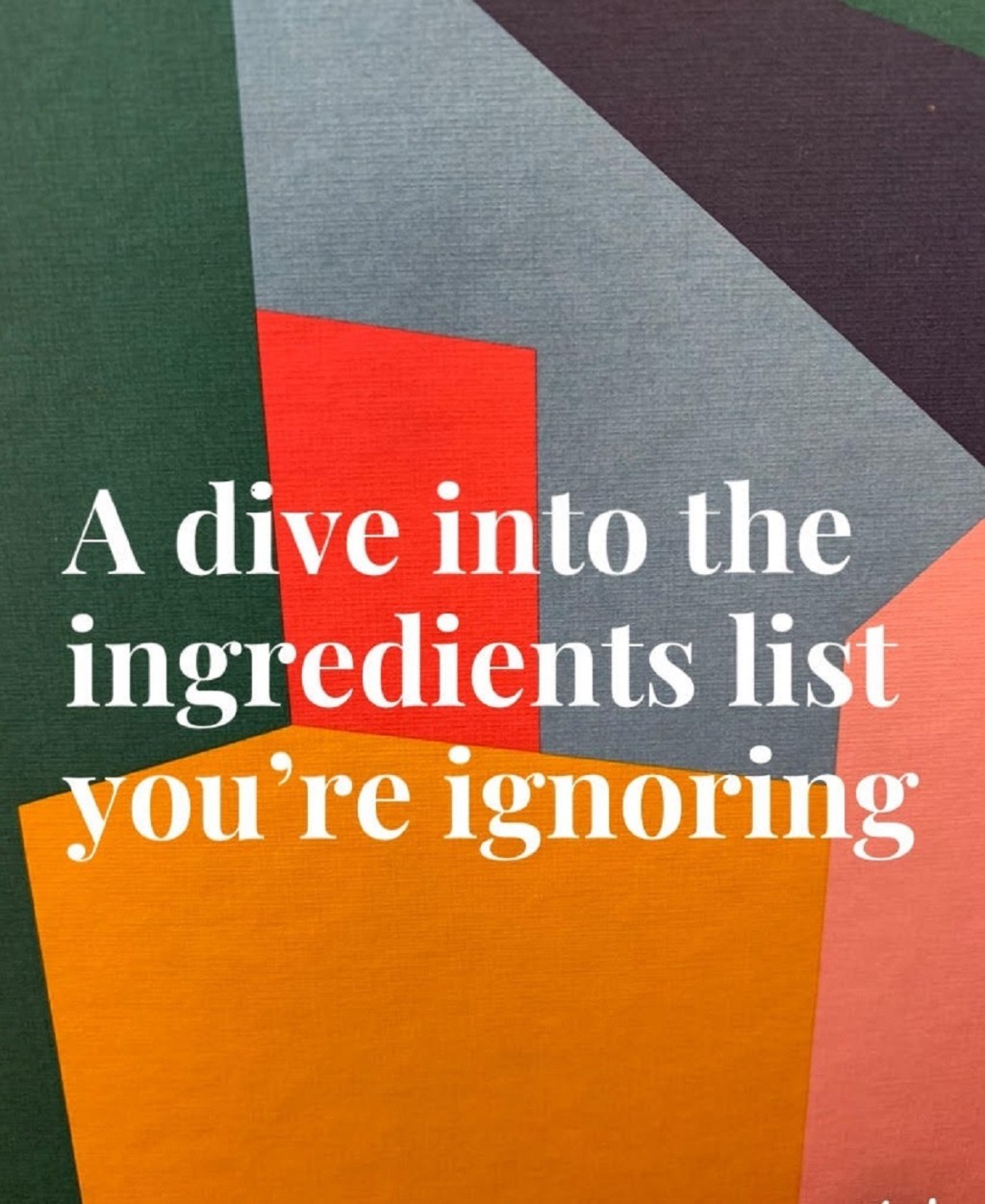 Ingredients in my Junk Food